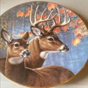 Deer Wildlife Decorative Plate